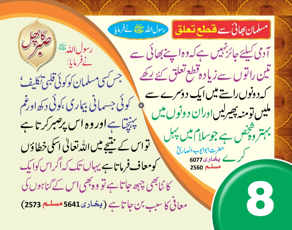 ٹیبل کلینڈر ( 80 احادیث) page 18