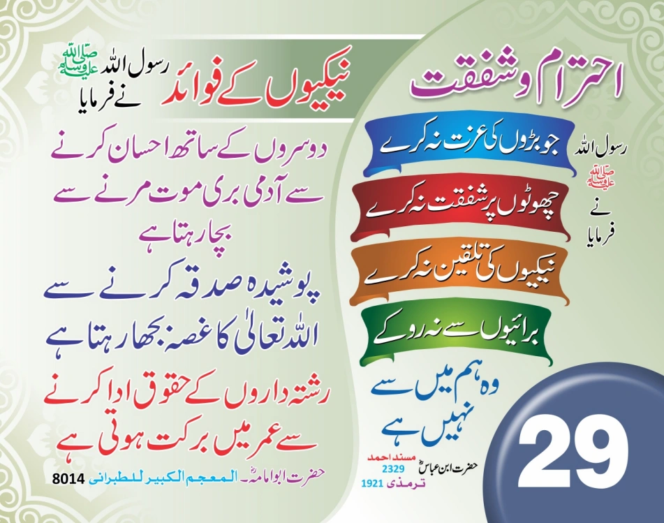 ٹیبل کلینڈر ( 80 احادیث) page 60