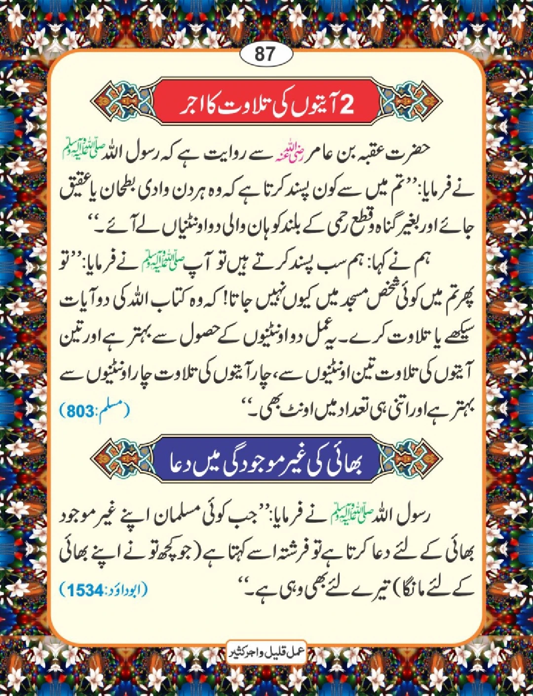 عمل قلیل اجر کثیر page 88
