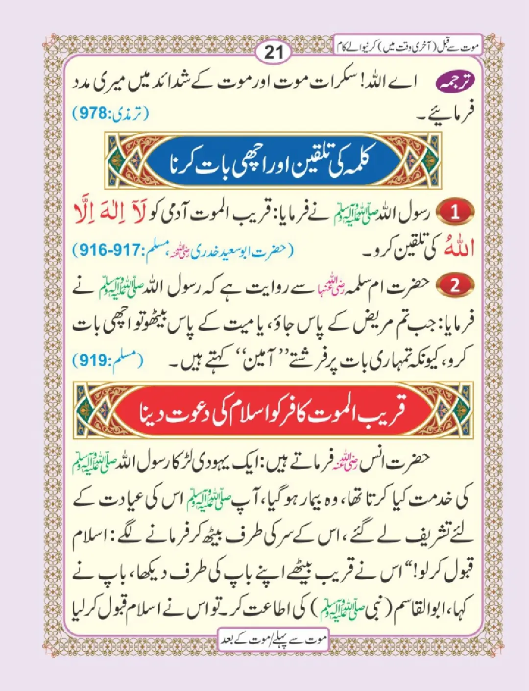 موت سے پہلے اور موت کے بعد page 25