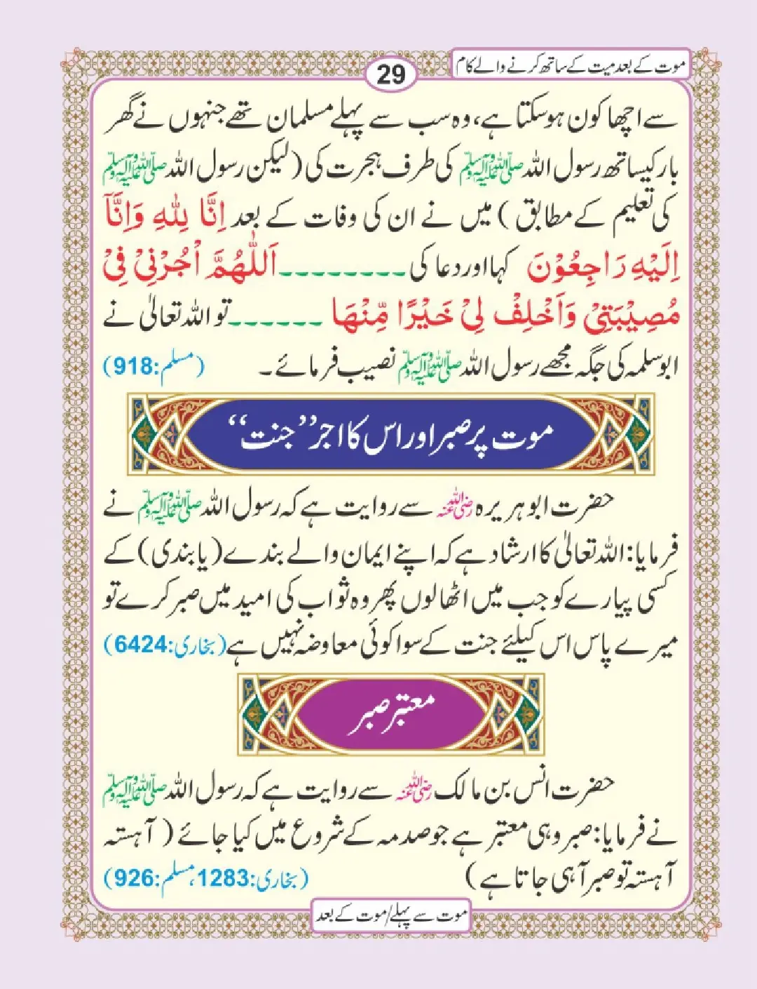 موت سے پہلے اور موت کے بعد page 33