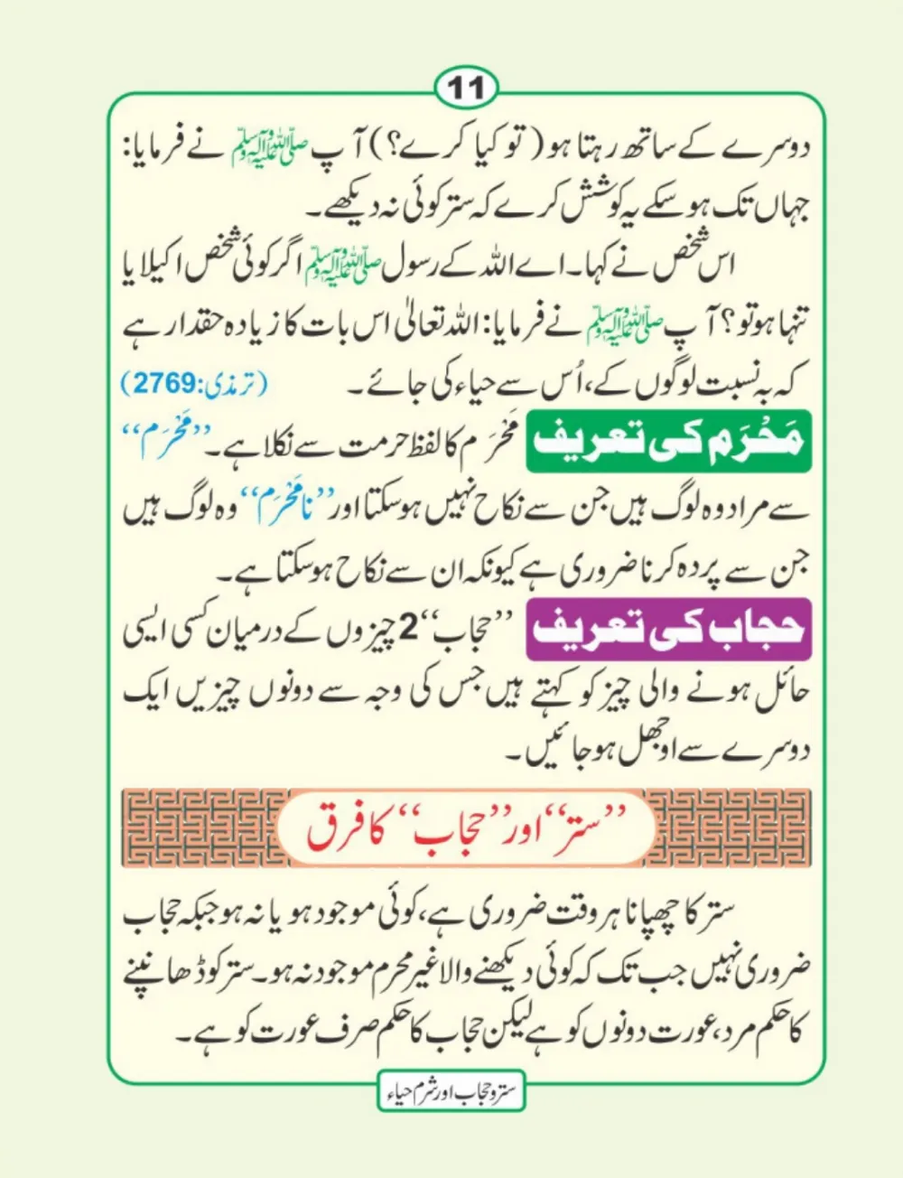 سترو حجاب، شرم و حیا page 12