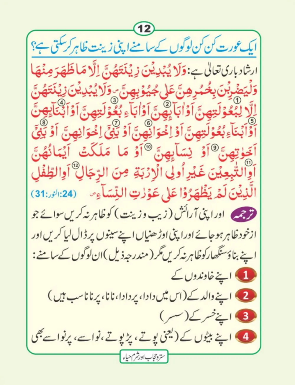 سترو حجاب، شرم و حیا page 13