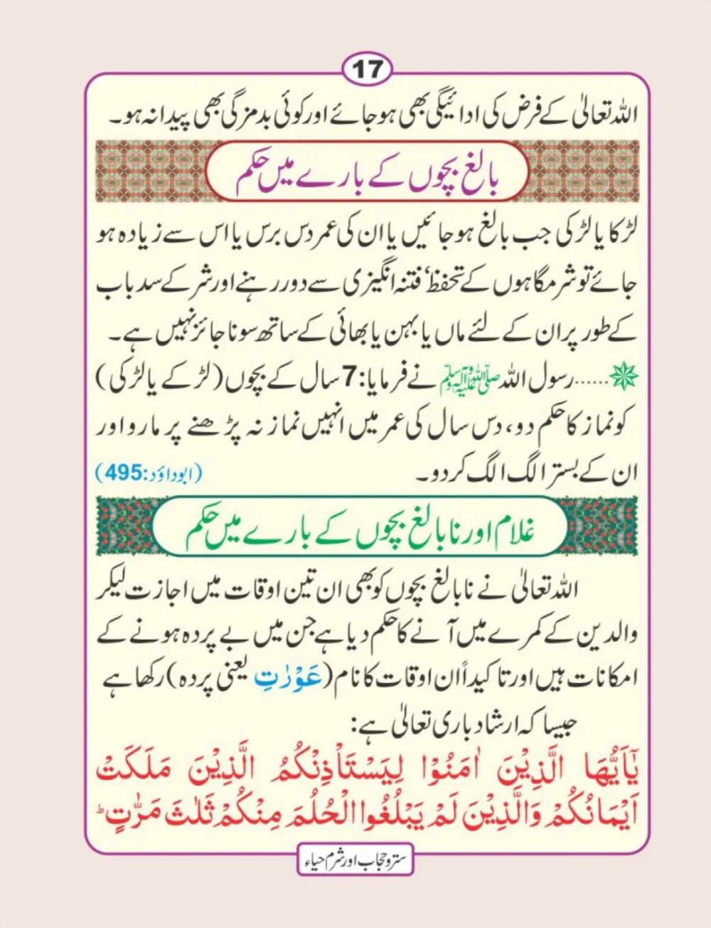 سترو حجاب، شرم و حیا page 18